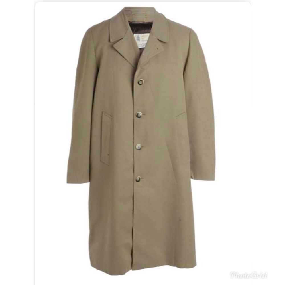 Vintage London Fog Car Coat Tan Trench